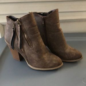 Brown ankle booties